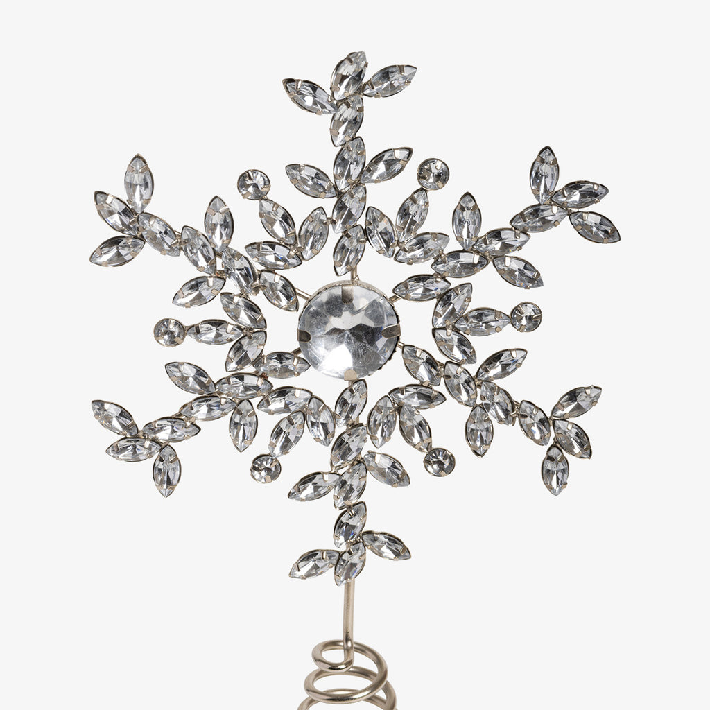 Snowflake Jewel Tree Topper Silver