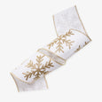 Snowflake Wire Ribbon White & Gold 9m Styled