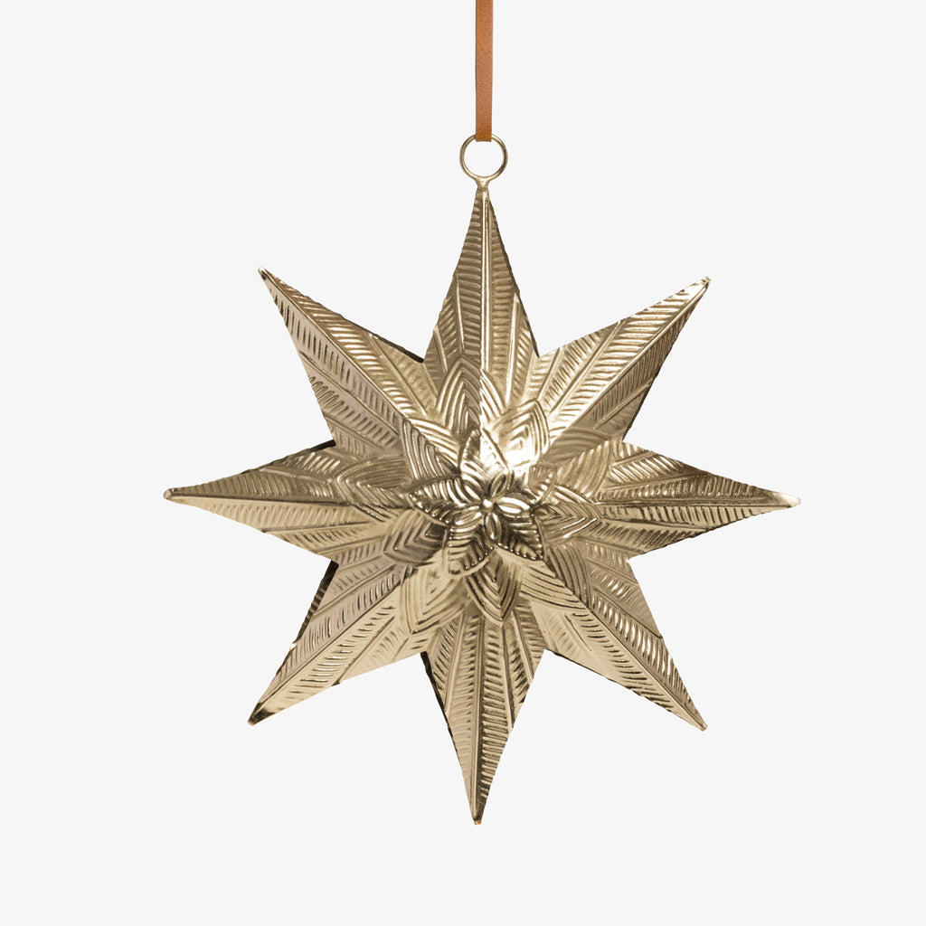 Star Ornaments Gold Sets Of Six Front