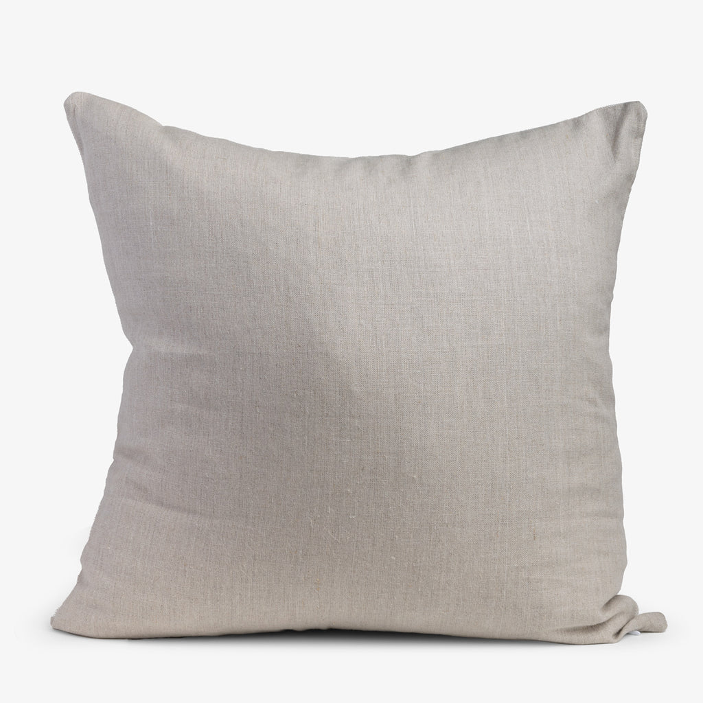 Stone Tartan Cushion Cover With Flax Back