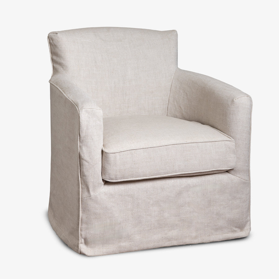 Swivel Armchair Latte Front