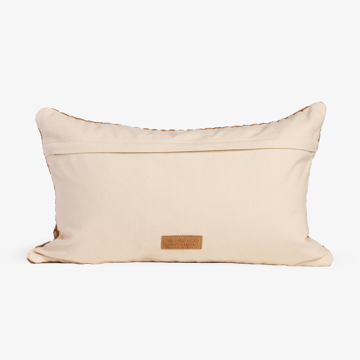 Leather Woven Cushion Cover (Tan Rectangular) | Cushions