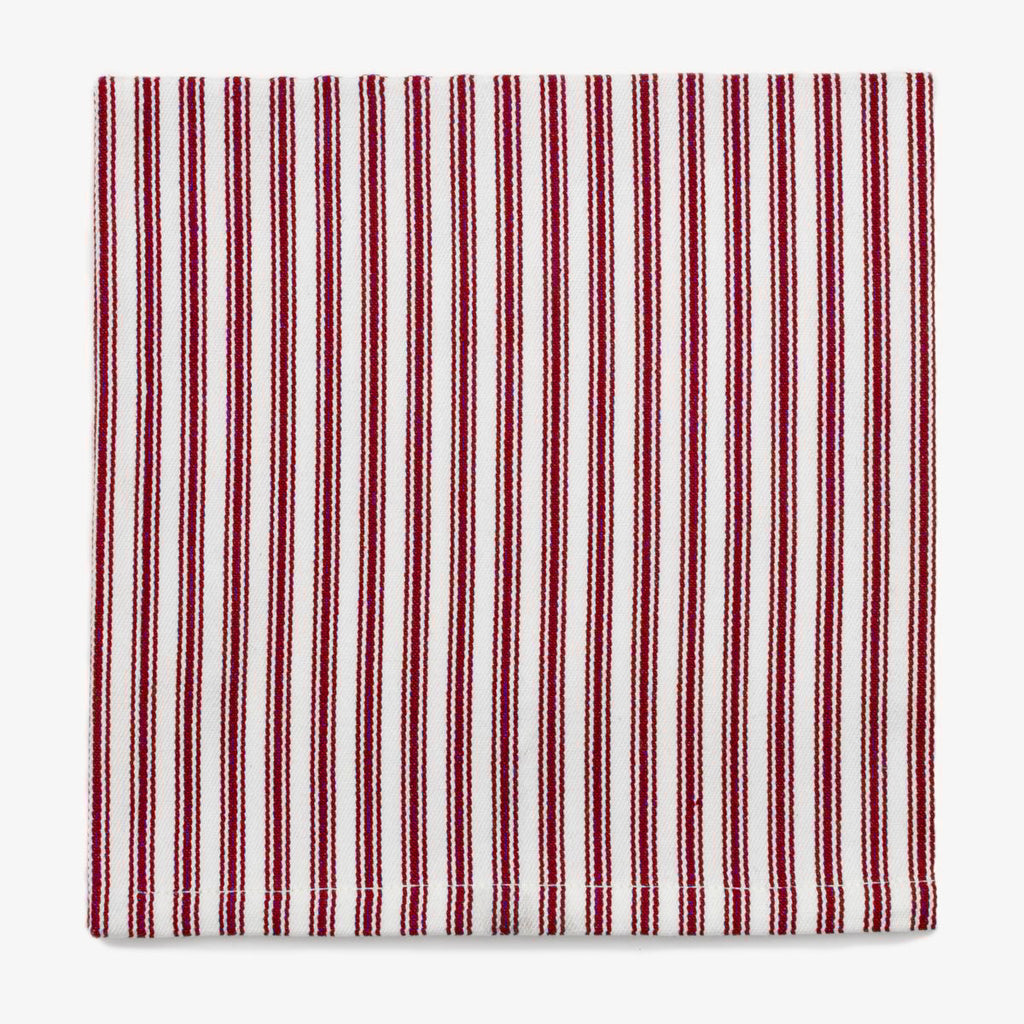 Ticking Stripe Napkin Red 45 x45cm