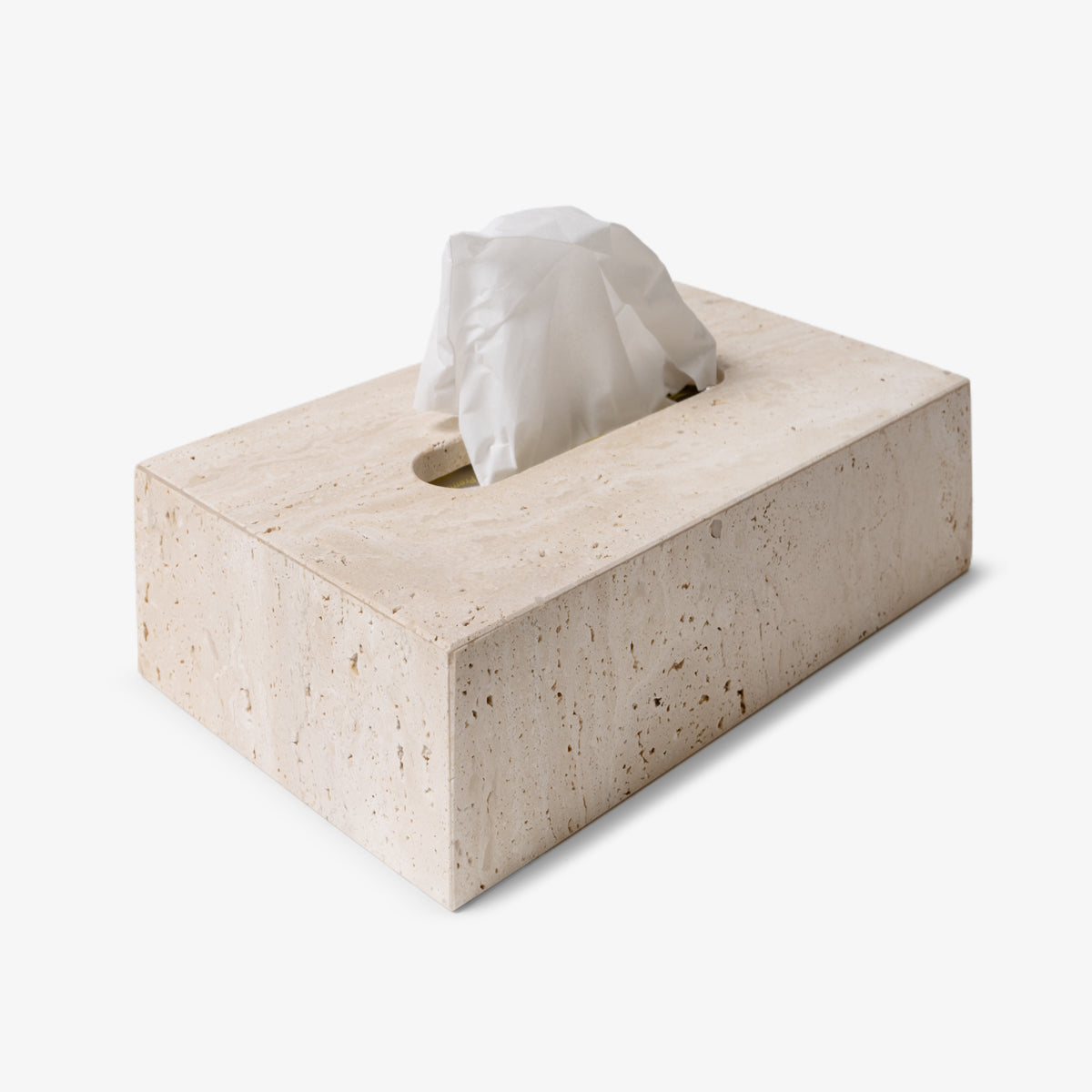 Rectangular Tissue Boxes Verona Travertine Tissue Box Cover Rectangular | Bathroom Accessories