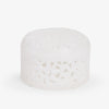 White Alabaster Box With Lid Front