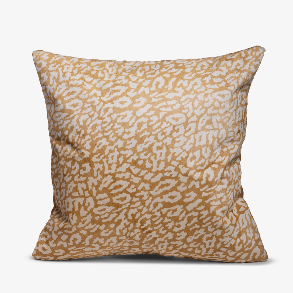 Leopard Print Suede Cushion Cover White