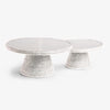 Rattan Cake Stands White Grouped