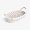 White Rattan Oval Tray Small