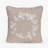 White Wreath Cushion Set 30x30cm Front