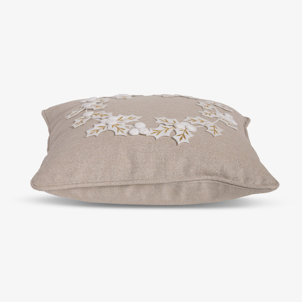 White Wreath Cushion Set 30x30cm Back