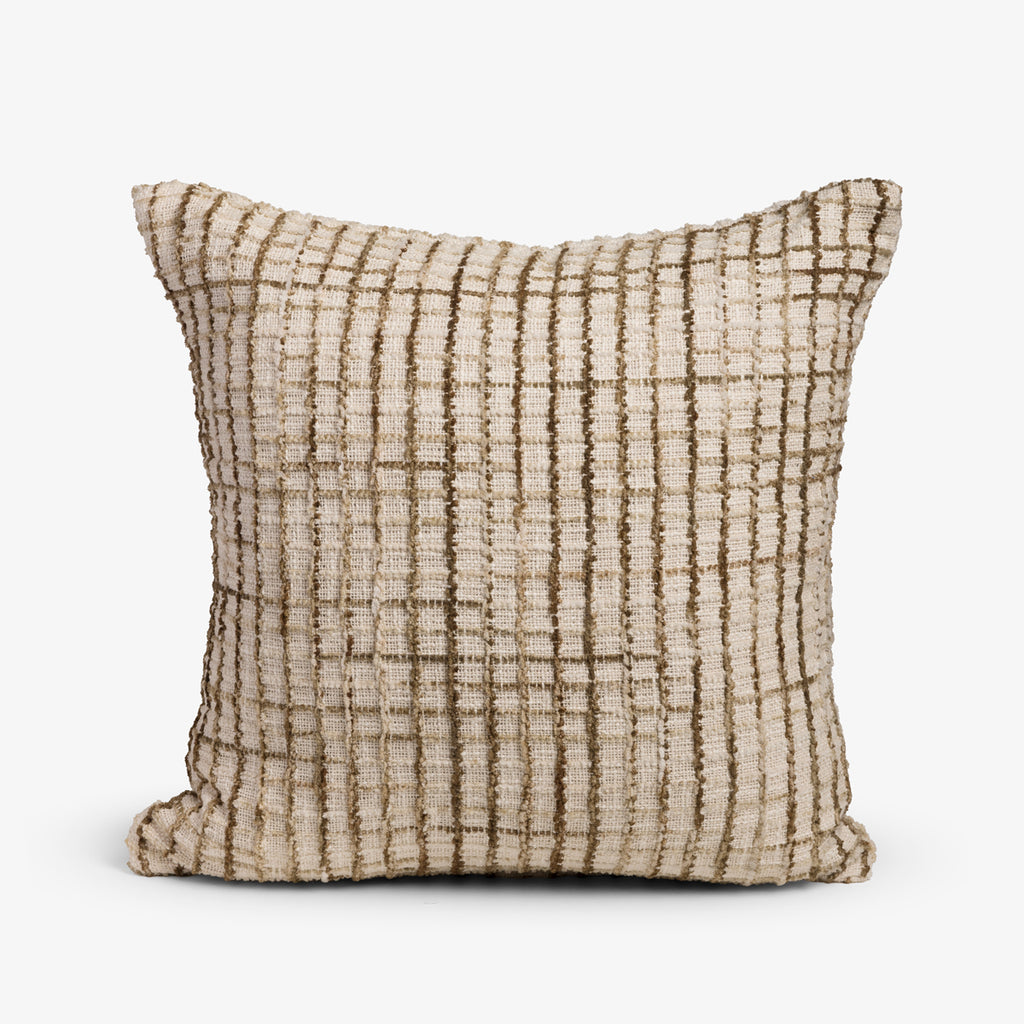 Woven Cushion Cover Beige & Brown