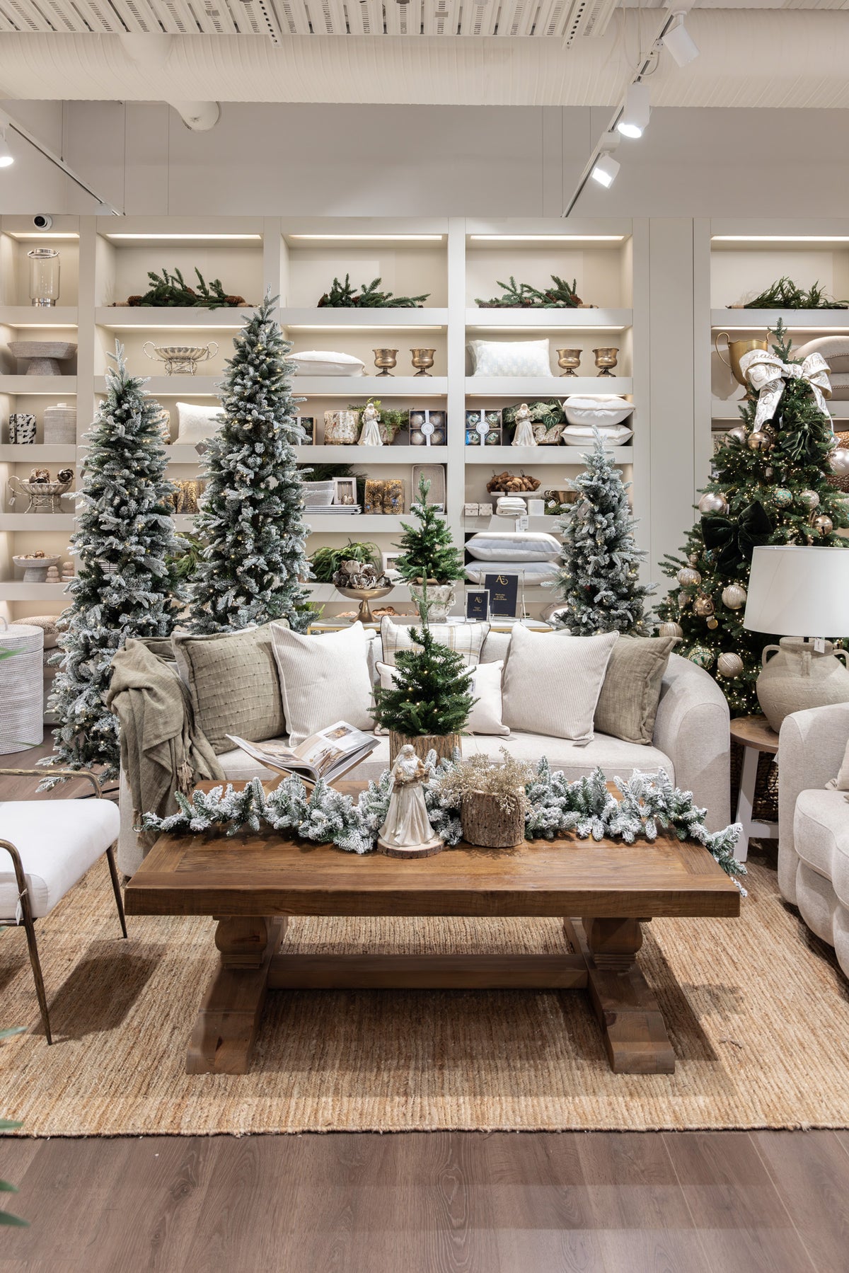 Snow Christmas Trees at the Alfresco Emporium Bondi store.