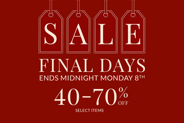 Sale promotional banner with text on a red background
