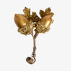 Acorn Ornament With Clip (Gold) Top View