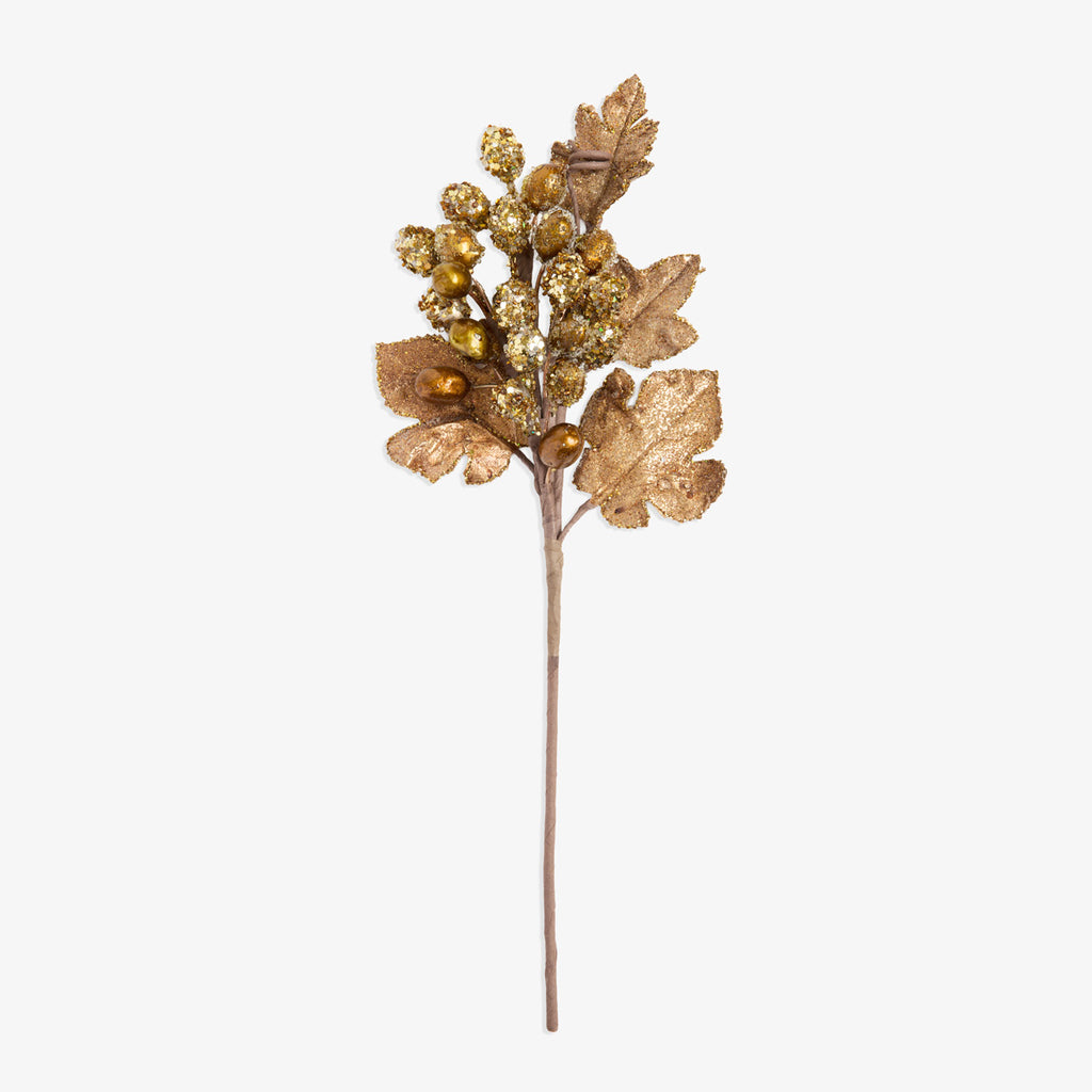 Artificial Christmas Grape Spray (Gold) Full View