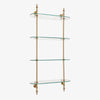 Regent Glass & Brass Shelf Unit Side iew
