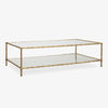 St Kitts Glass & Brass Bamboo Coffee Table Side View