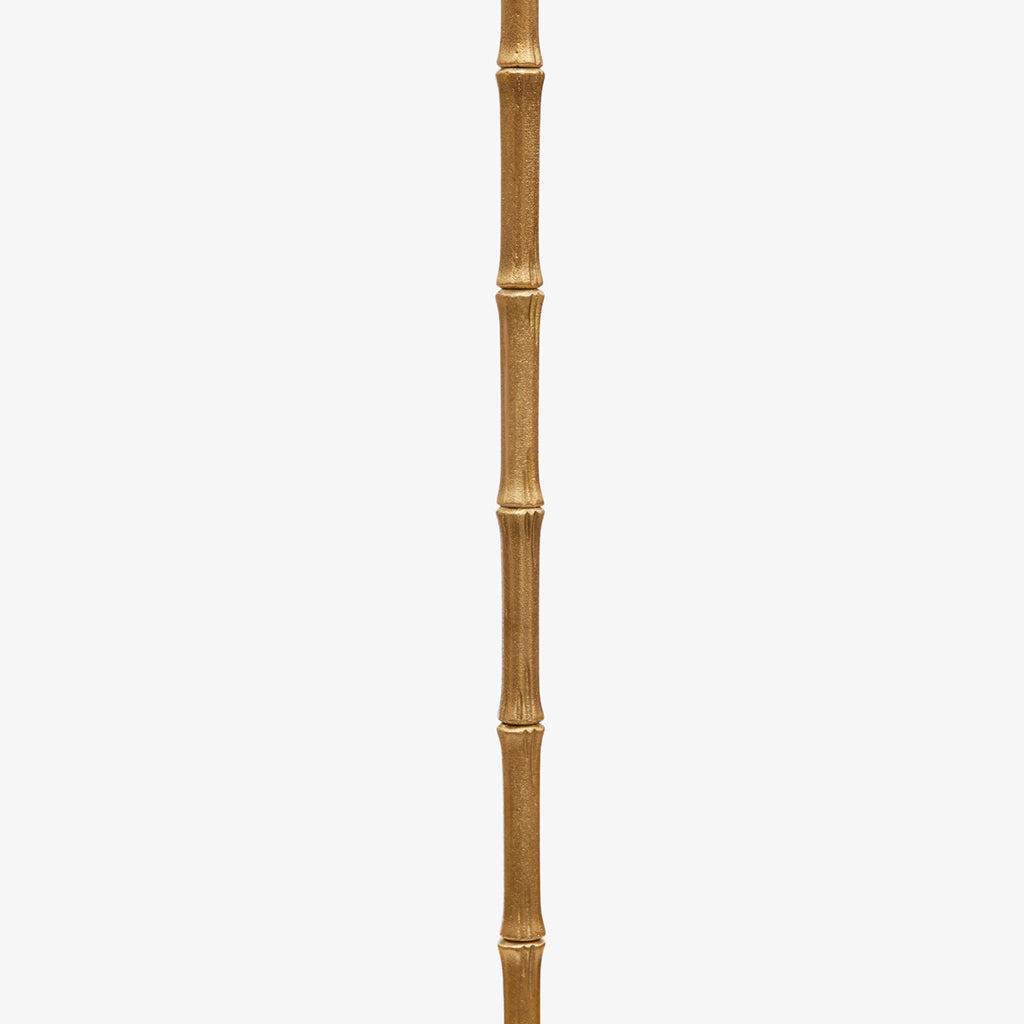 St Kitts Brass Bamboo Floor Lamp Close Up of Pole