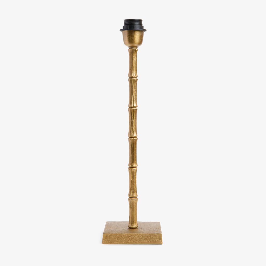 St Kitts Brass Bamboo Lamp Front View