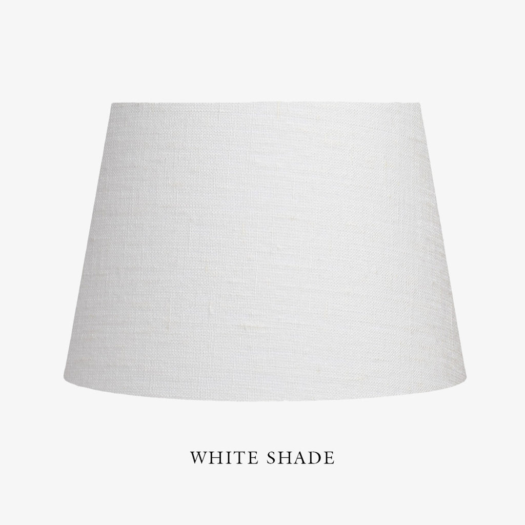 St Kitts Brass Bamboo Lamp WHITE SHADE