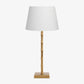 St Kitts Brass Bamboo Lamp Front View with Shade