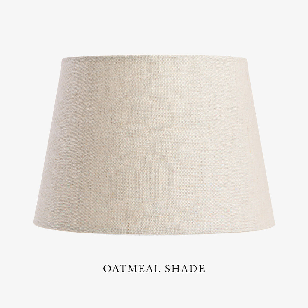 St Kitts Brass Bamboo Lamp Oatmeal Shade