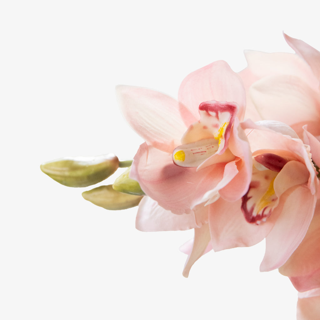 Artificial Arrangement Cymbidium Orchid Pink Detail