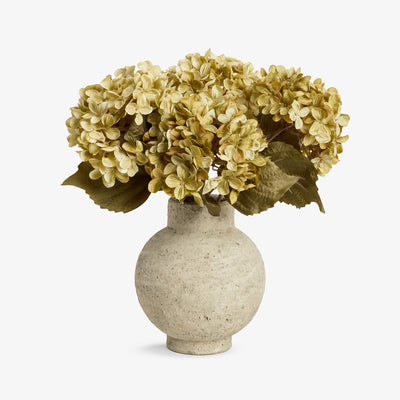 Artificial Green Hydrangea Arrangement 37cm Front View