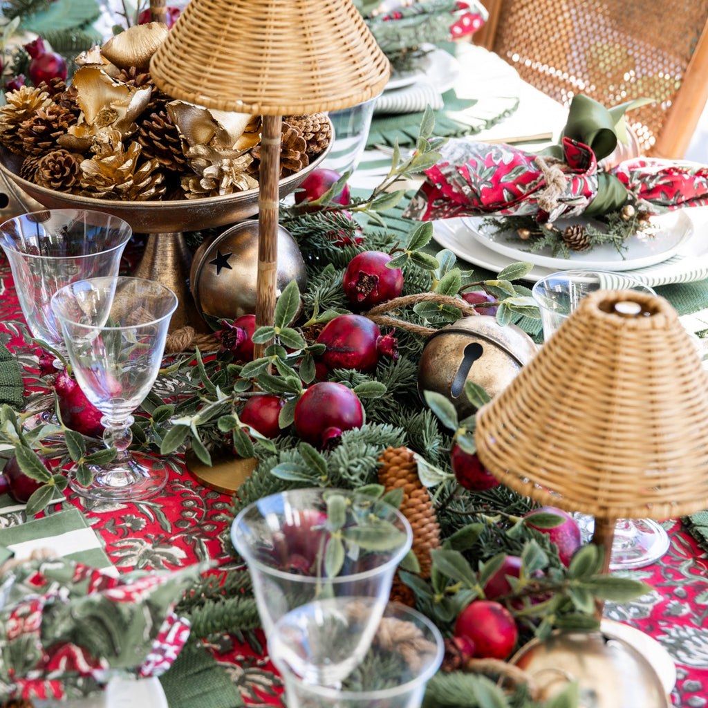 Artificial Pomegranate Spray (79cm) Styled on Christmas Dining Table