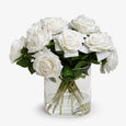 Artificial Roses In Vera Vase (White 42cm)