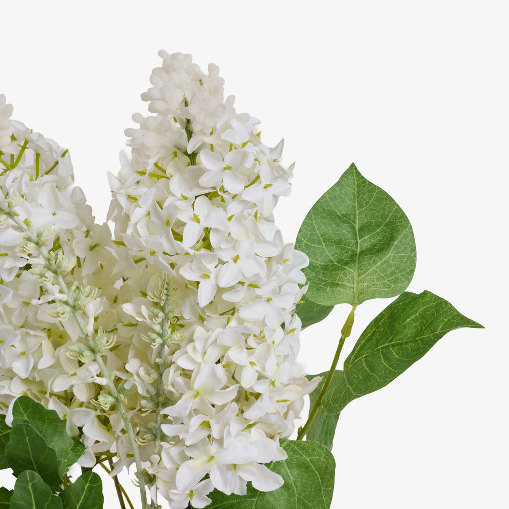 Artificial White Hydrangea in Pot 34cm Close Up
