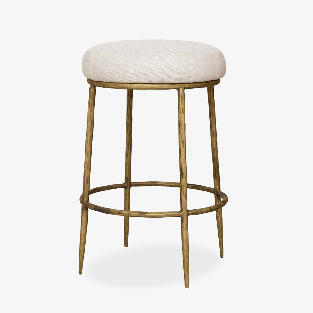 Ashton Counter Stool With Latte Linen Upholstery