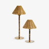 Bamboo & Rattan Shade Cordless Touch Lamps Front View