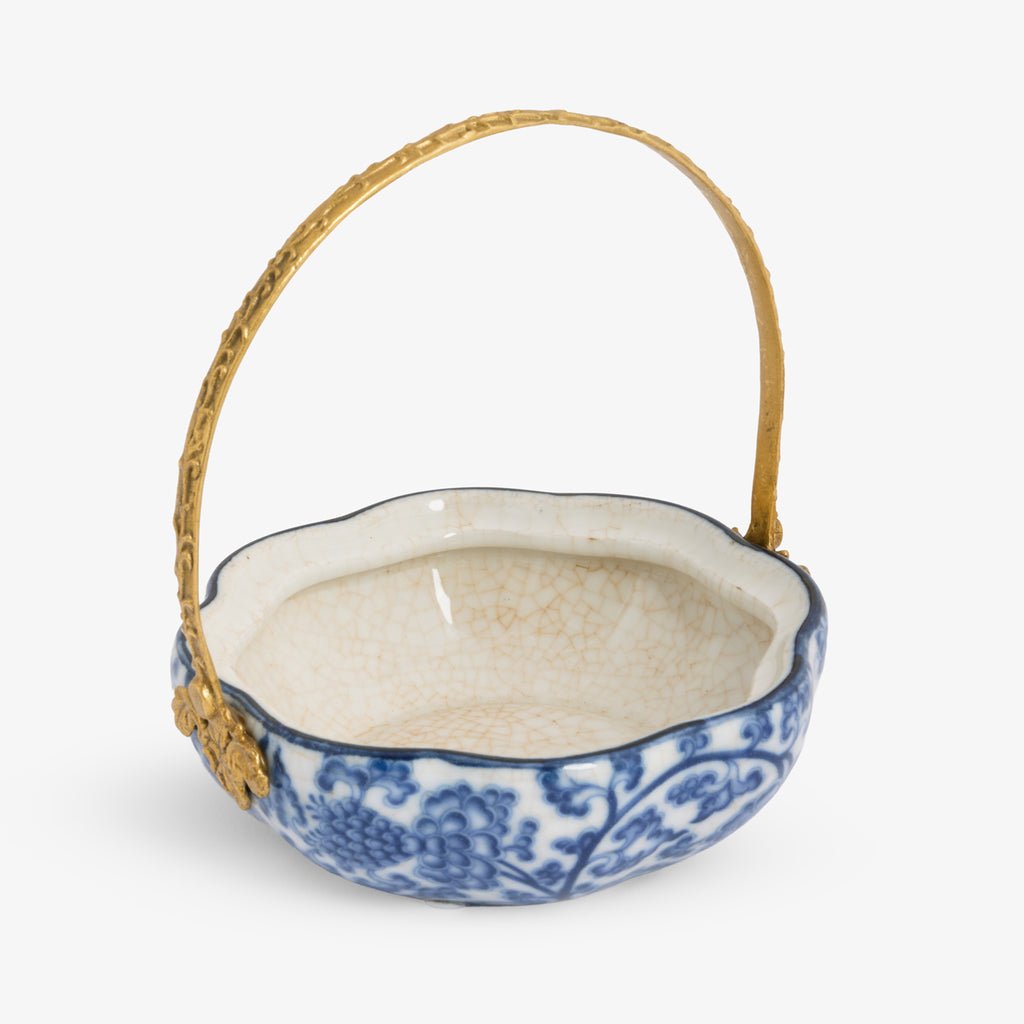 Barclay Basket With Brass Handle Without Lid