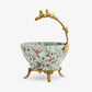 Barclay Celadon Bowl With Bird Handle Front View