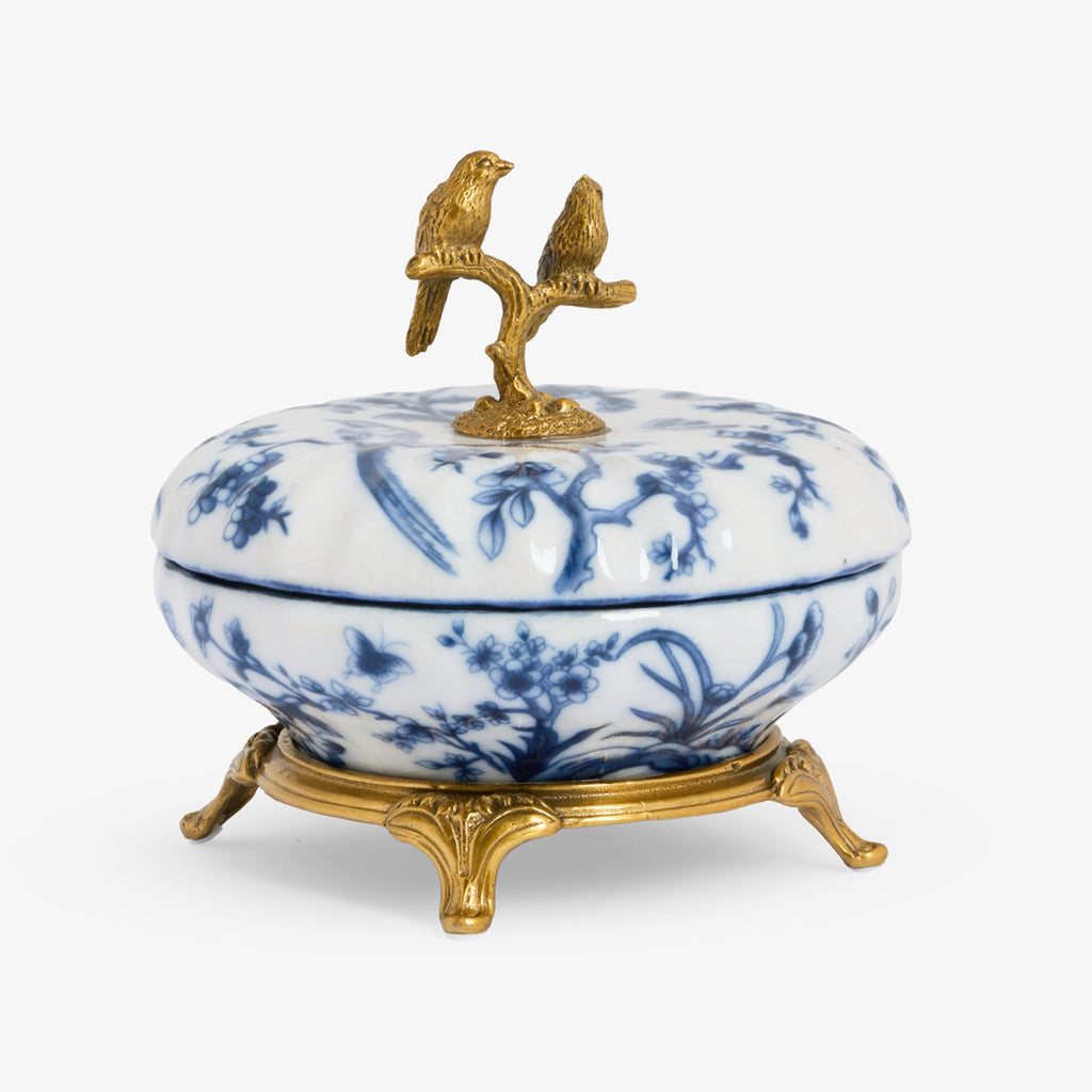Barclay Dish With Bird Lid Side View