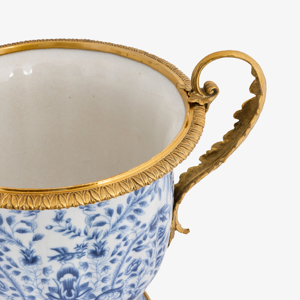 Barclay Urn With Brass Handles Close Up