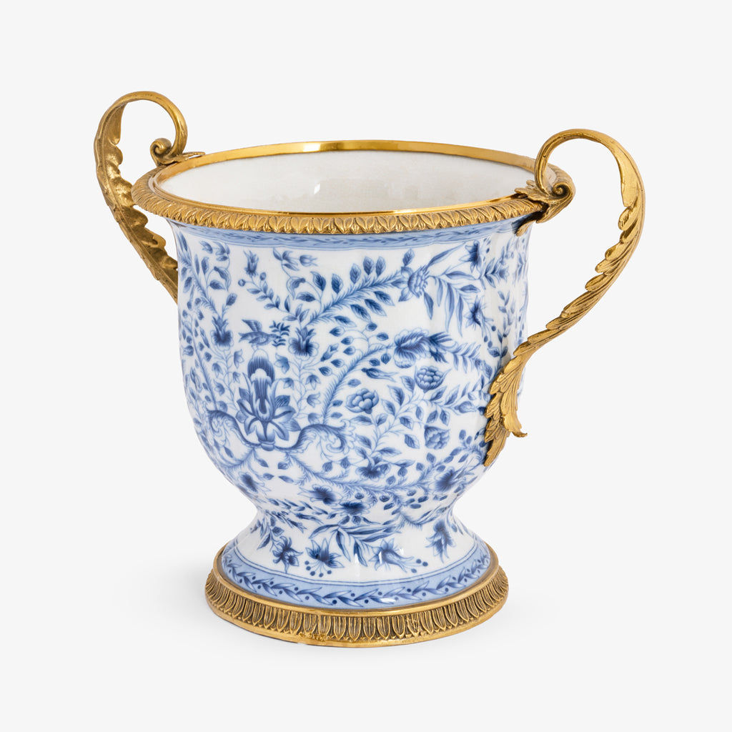 Barclay Urn With Brass Handles Side View