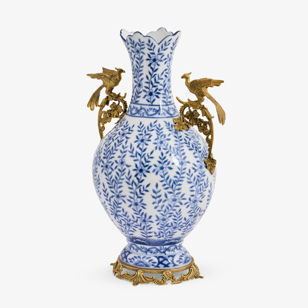 Barclay Vase With Phoenix Handles 42cm Side View
