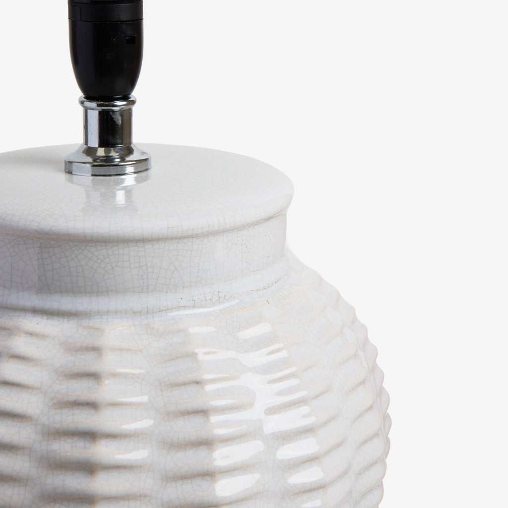 Basket Weave Lamps (White) Close Up