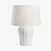 Basket Weave Lamps (White) With Shade