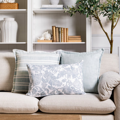 Coastal Cushion Cover Bundle (Batik) Styled on Sofa