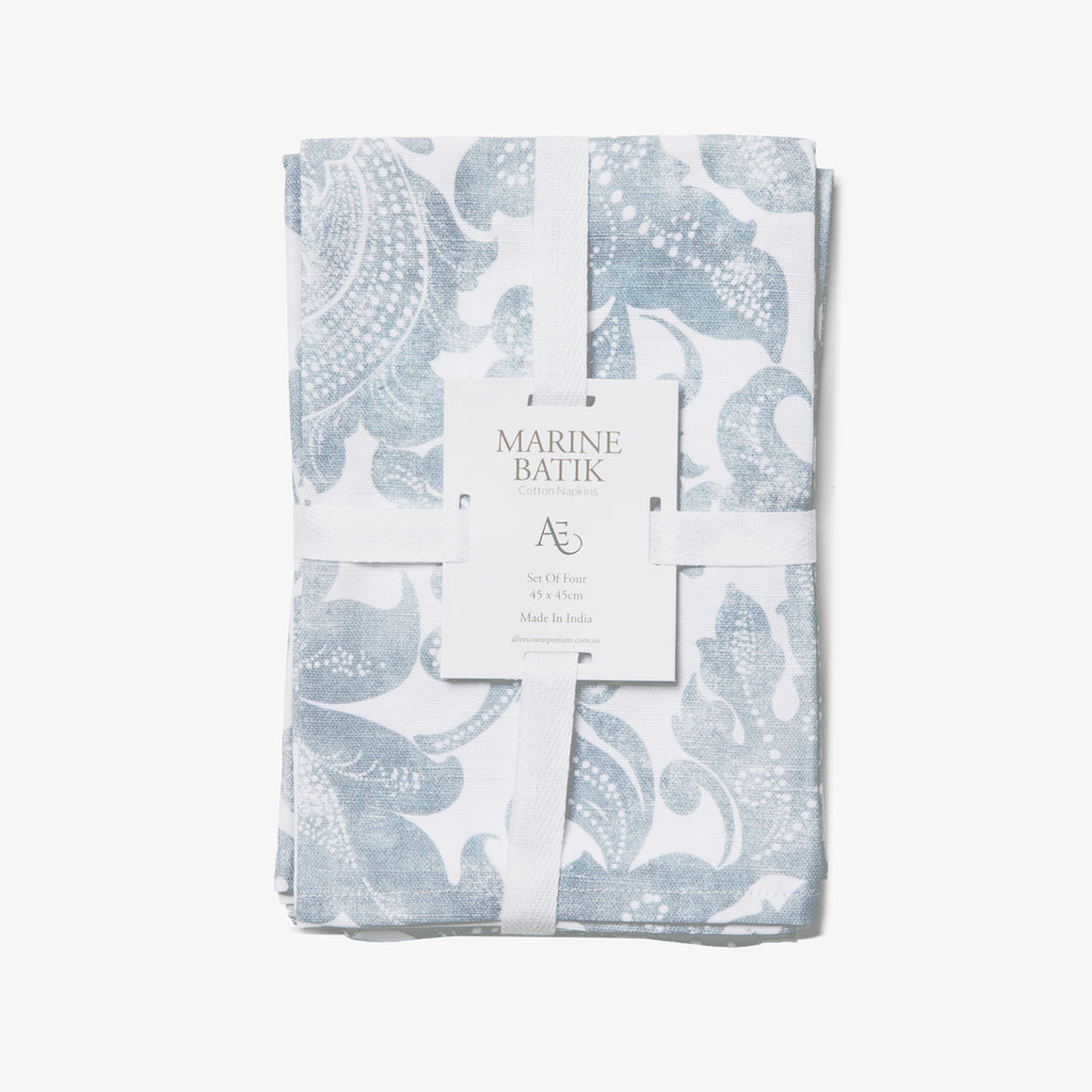Batik Napkins Set of 4 (Marine) Front View