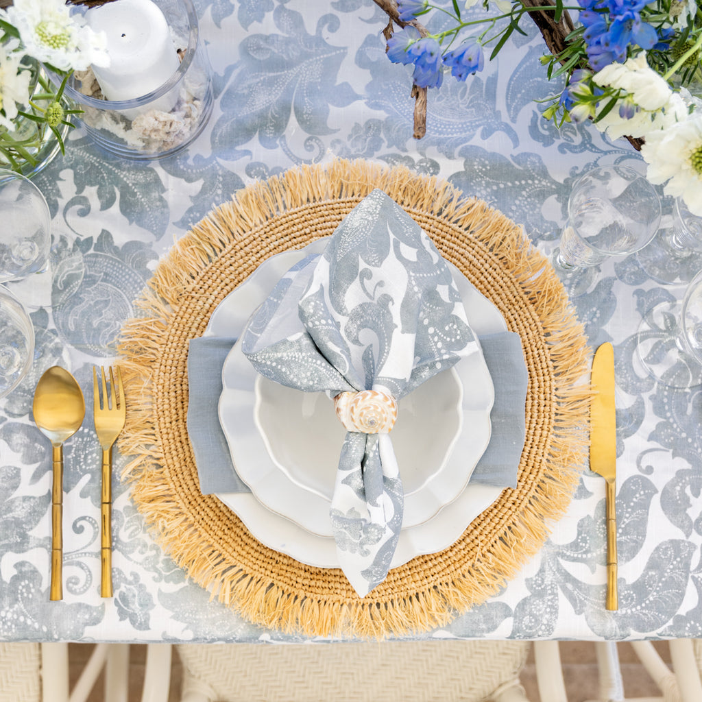 Batik Napkins Set Of Four (Marine) Styled on Dining Table