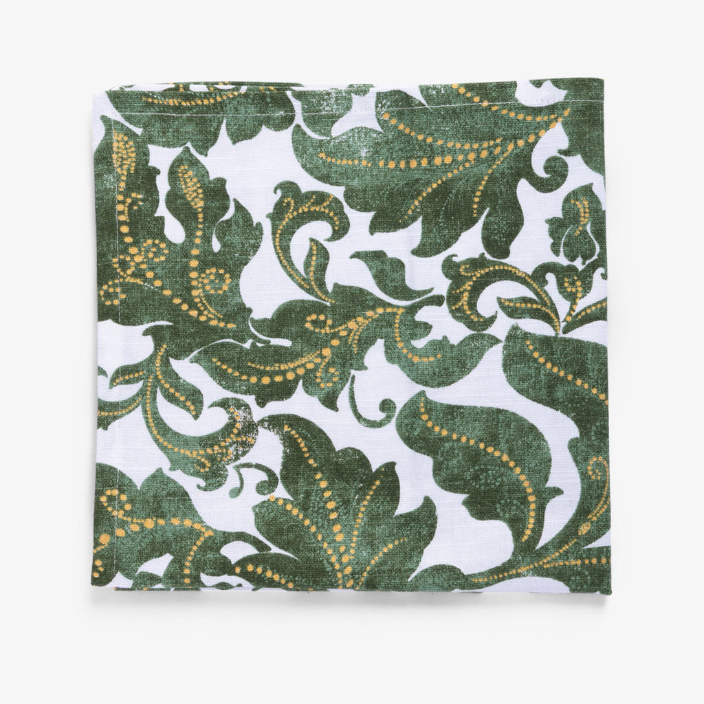Batik Verdigris Napkins Set Of Four (Green) Square