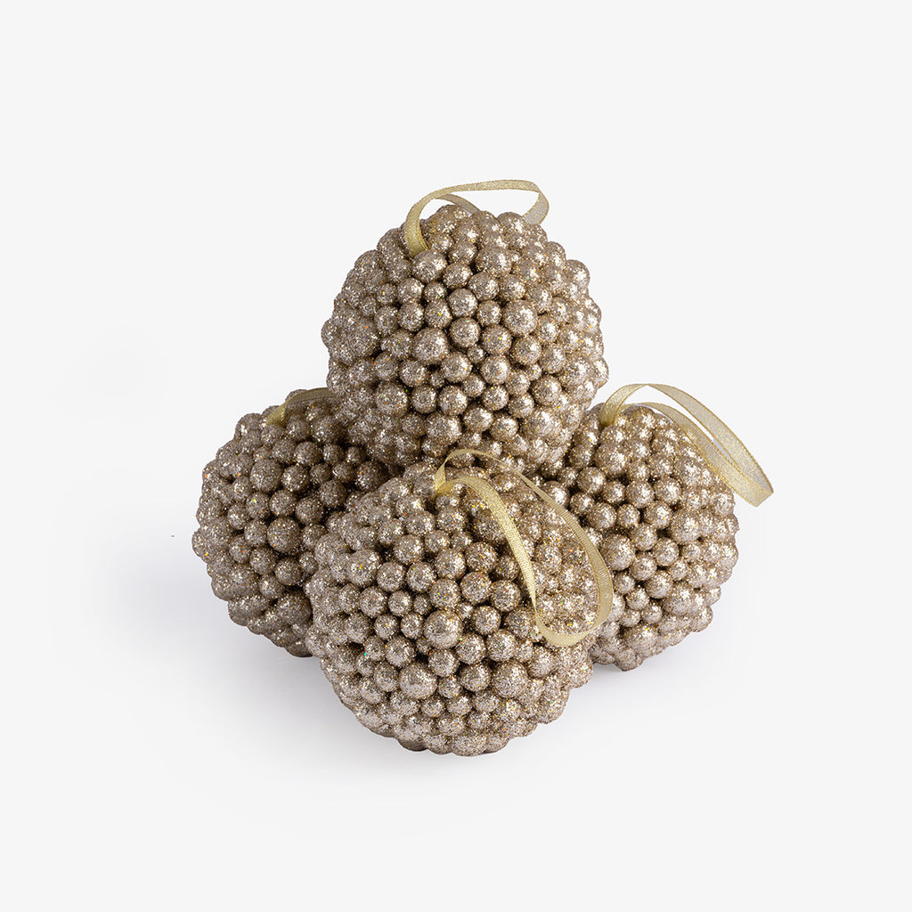 Bead Bauble Gold (Set of 4)