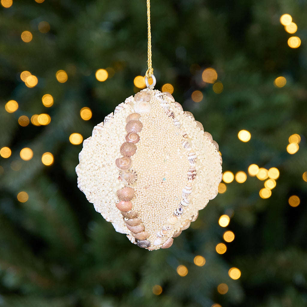Bead & Shell Onion Ornament Styled