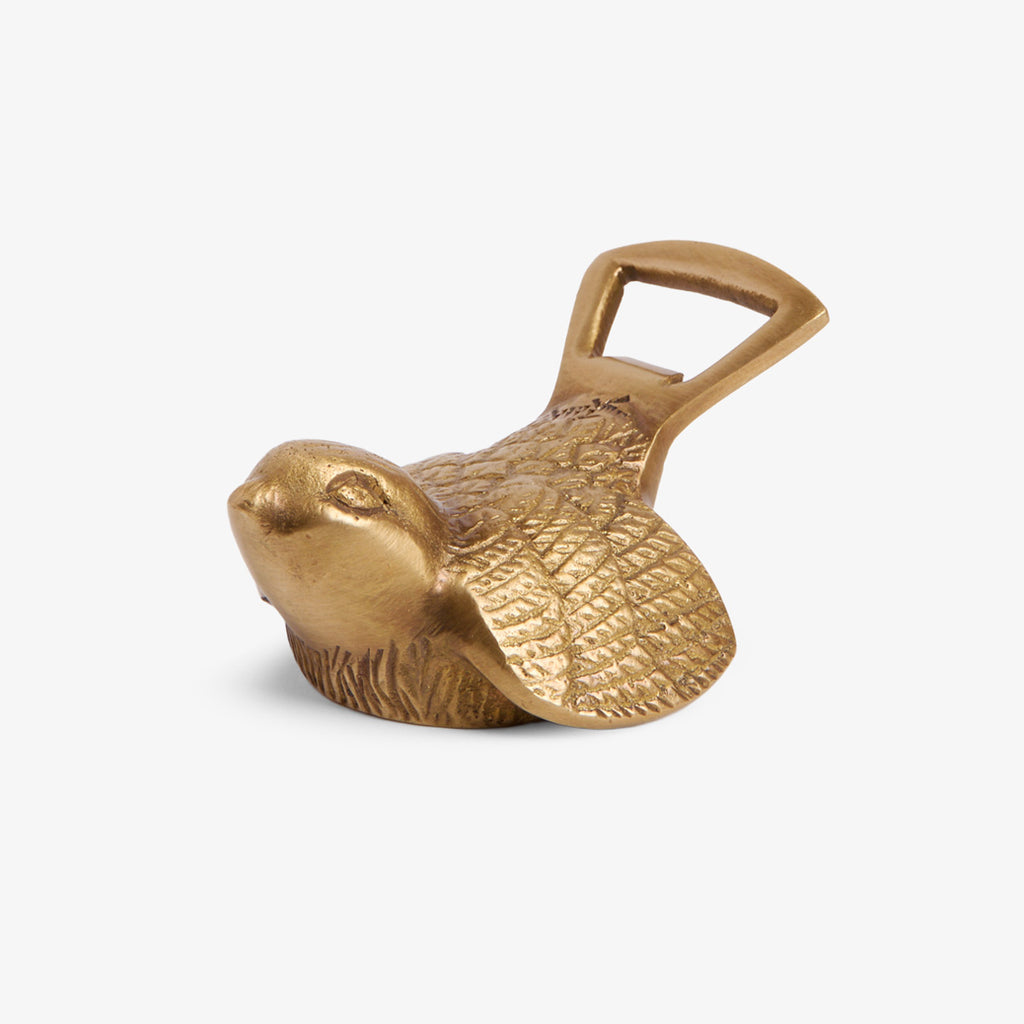 Bird Bottle Opener (Brass) Front View