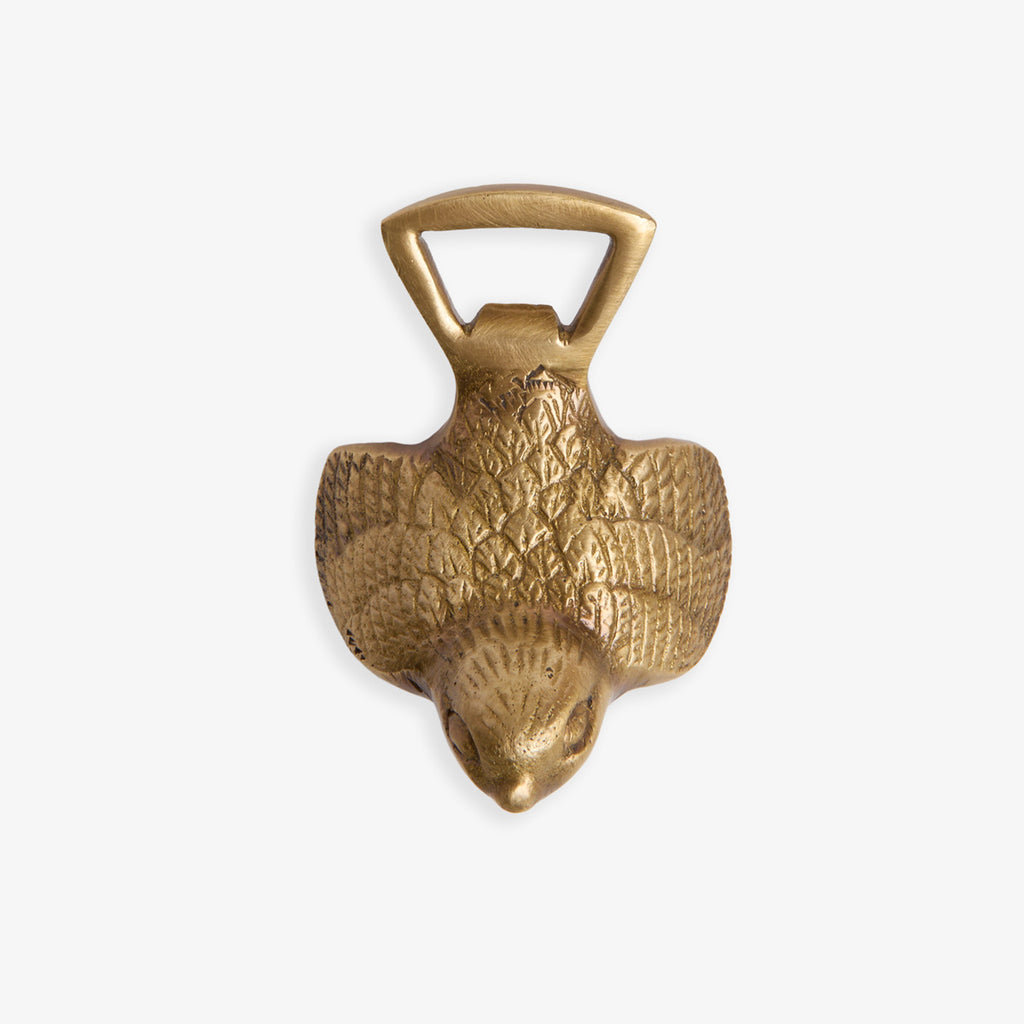 Bird Bottle Opener (Brass) Top View