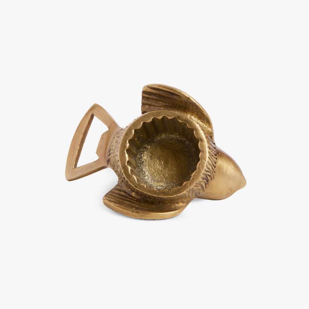 Bird Bottle Opener (Brass) Bottom View